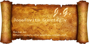 Josefovits Gusztáv névjegykártya